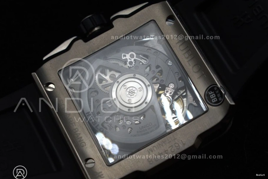 Edition Unico on Dial Titanium Rubber Square Black Bang Best BBF Strap 1:1 Skeleton 42mm A1280 0523